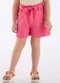 Up Baby - Short Sarja Infantil com Cinto Marrom - variação: Rosa