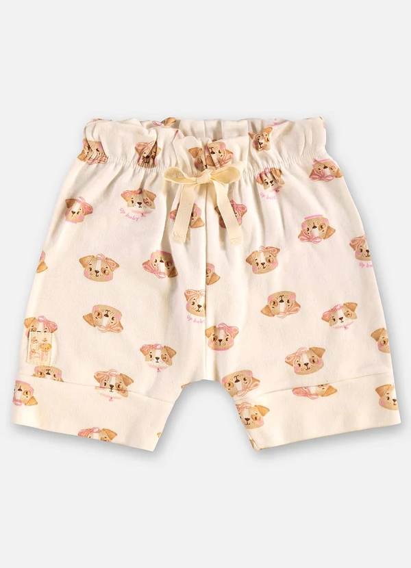 Up Baby - Short Suedine Bebê Menina Bege 2