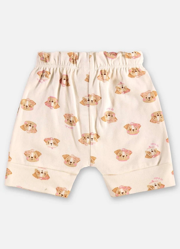 Up Baby - Short Suedine Bebê Menina Bege 3