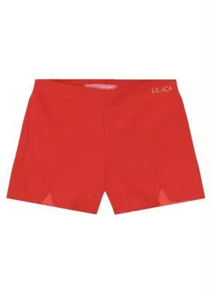Lilica Ripilica - Short Tecido Crepe Menina Vermelho - LILICA RIPILICA