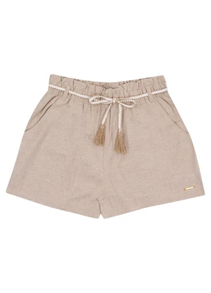 Pulla Bulla - Short Tecido Eco Bege - PULLA BULLA