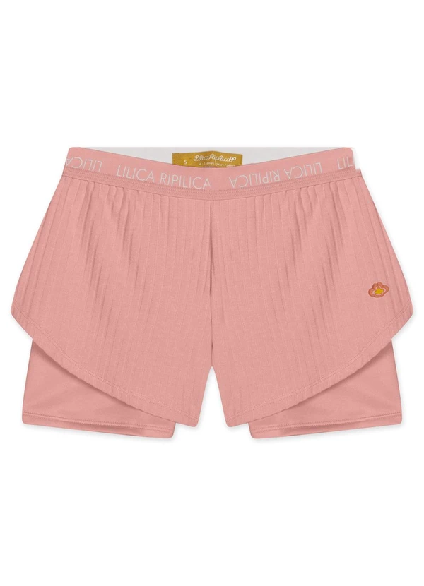 Lilica Ripilica - Short Thermo Dry Infantil Feminino Rosa