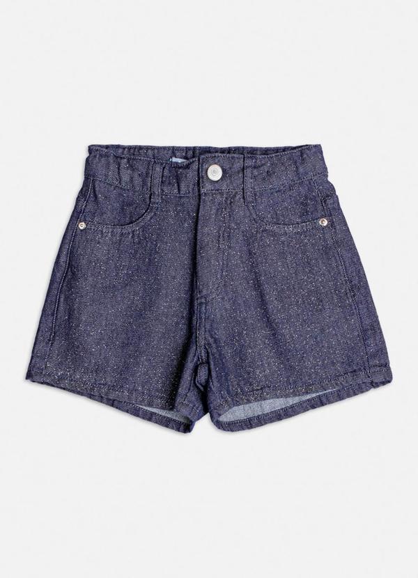Authoria - Short Trendy Jeans com Foil Azul 1
