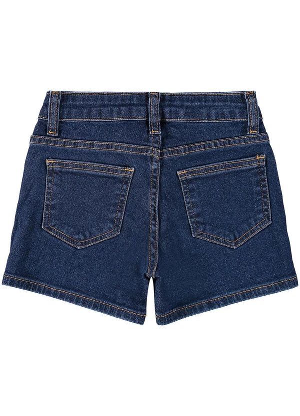 Malwee Kids - Shorts Azul Escuro Comfort Jeans Menina 5