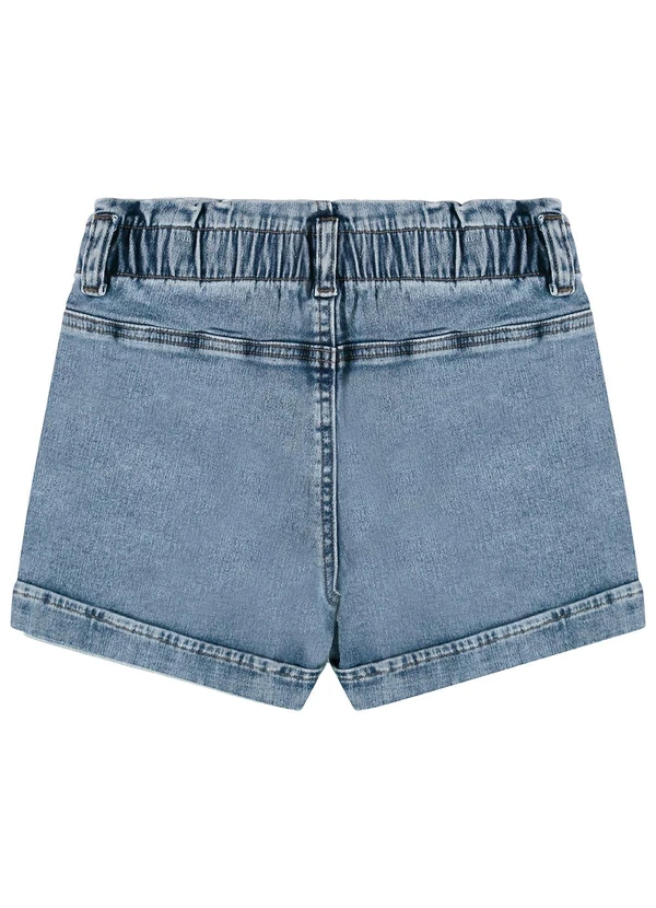 Malwee Kids - Shorts Jeans Corações Menina Azul 2