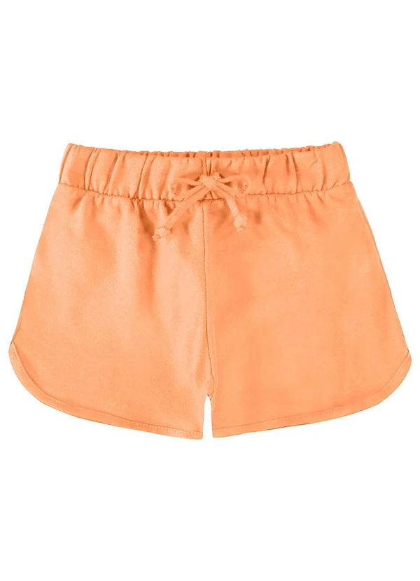 Rovi Kids - Shorts Básico Infantil Feminino Laranja