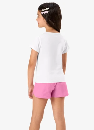 Rovi Kids - Shorts Básico Infantil Feminino Rosa - ROVI KIDS