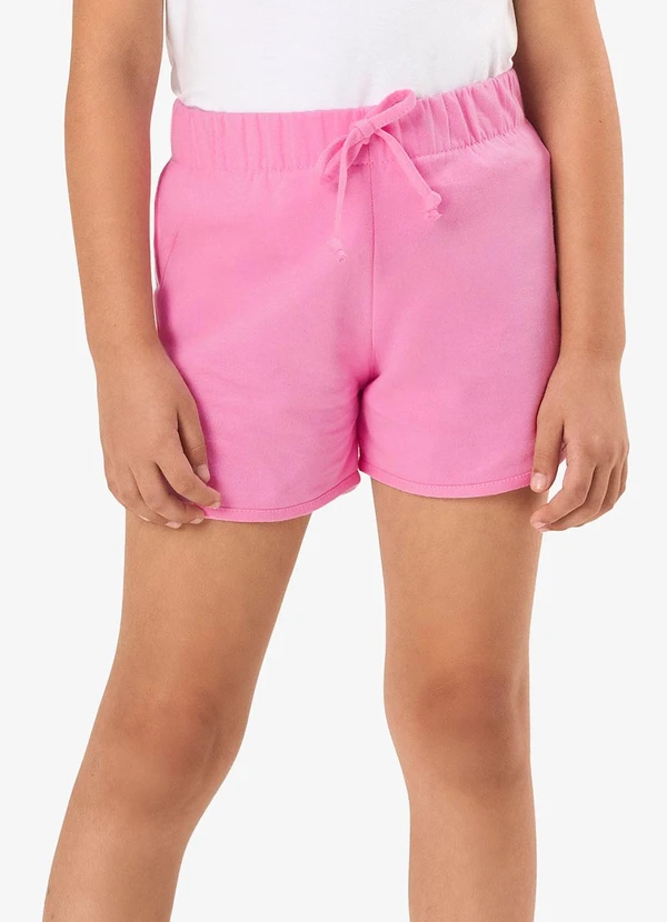 Rovi Kids - Shorts Básico Infantil Feminino Rosa