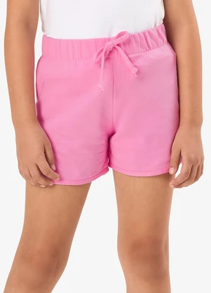 Rovi Kids - Shorts Básico Infantil Feminino Rosa - ROVI KIDS