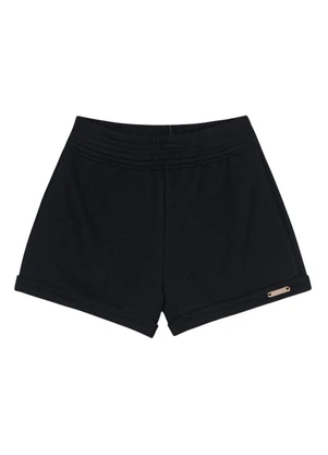 Brandili - Shorts Básico Menina de Moletinho Preto - BRANDILI