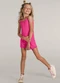 Brandili - Shorts Básico Menina de Moletinho Rosa - variação: Rosa