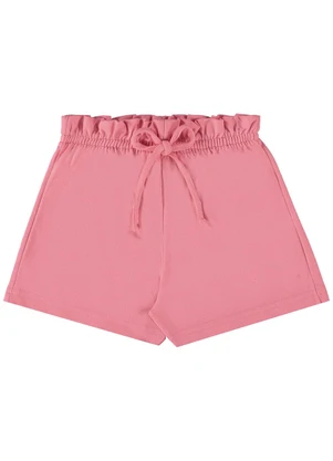 Bee Loop - Shorts Básico para Menina em Moletom Rosa - BEE LOOP