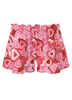 Malwee Kids - Shorts Clochard Corações Vermelho - MALWEE KIDS