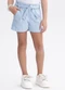 Alakazoo - Shorts Clochard de Sarja Infantil Menina Bege - variação: Azul