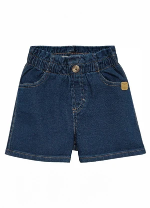 Malwee Kids - Shorts Clochard Jeans Moletom Azul - MALWEE KIDS