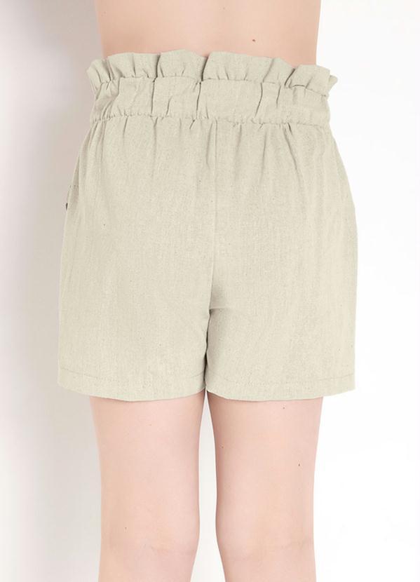 Queima Estoque - Shorts Clochard Off White com Faixa para Amarrar 2