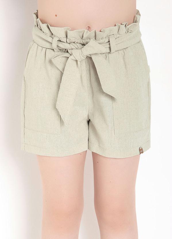 Queima Estoque - Shorts Clochard Off White com Faixa para Amarrar 3