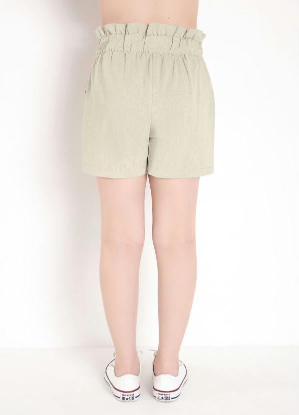 Queima Estoque - Shorts Clochard Off White com Faixa para Amarrar 5