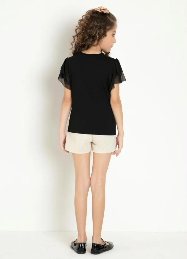 Queima Estoque - Shorts Clochard Off White com Faixa para Amarrar 8