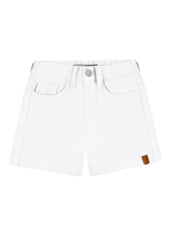 Malwee Kids - Shorts Comfort em Sarja Off White