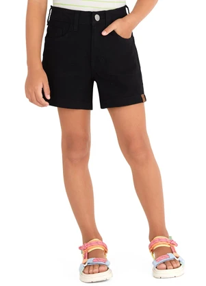 Malwee Kids - Shorts Comfort em Sarja Preto - MALWEE KIDS