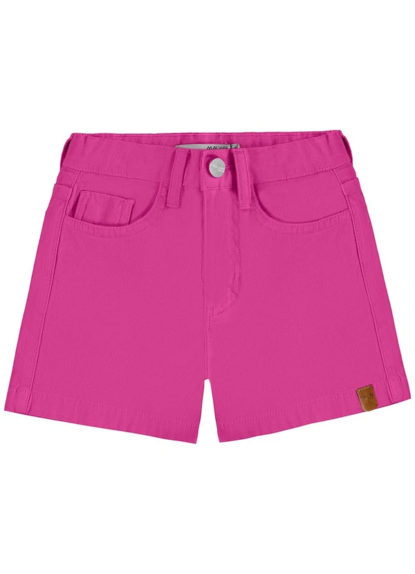 Malwee Kids - Shorts Comfort em Sarja Rosa Escuro