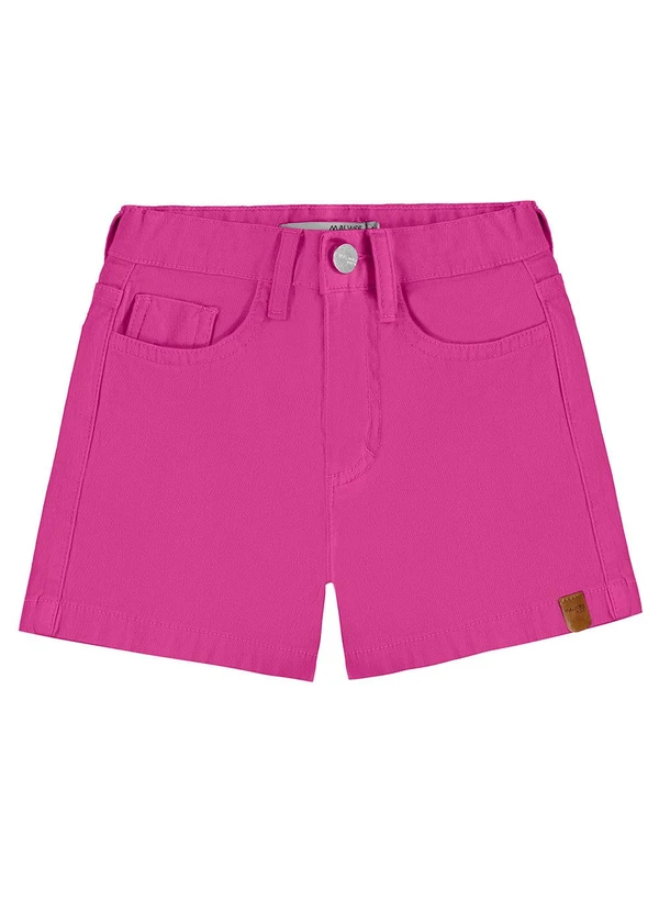 Malwee Kids - Shorts Comfort em Sarja Rosa