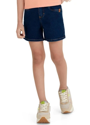 Malwee Kids - Shorts Comfort Jeans Azul Escuro - MALWEE KIDS
