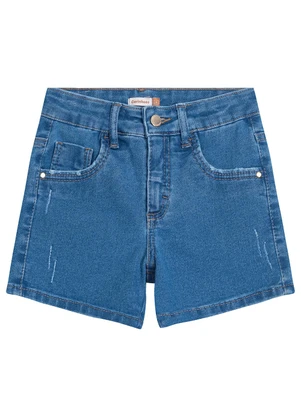 Carinhoso - Shorts Comfort Jeans Menina Azul - CARINHOSO