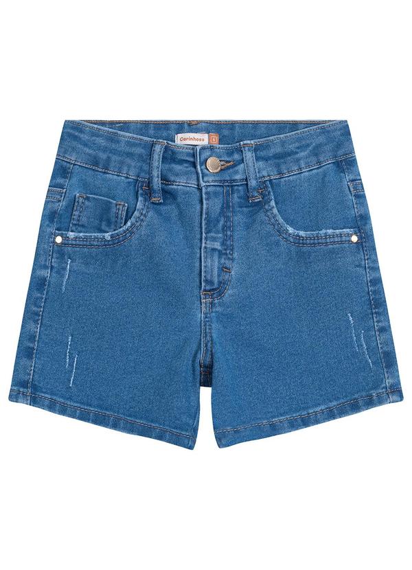 Carinhoso - Shorts Comfort Jeans Menina Azul