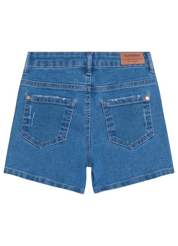 Carinhoso - Shorts Comfort Jeans Menina Azul 2