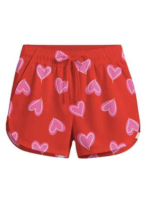 Malwee Kids - Shorts Corações em Cotton Vermelho - MALWEE KIDS