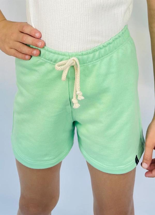 Docetine - Shorts de Moletom Verde Água
