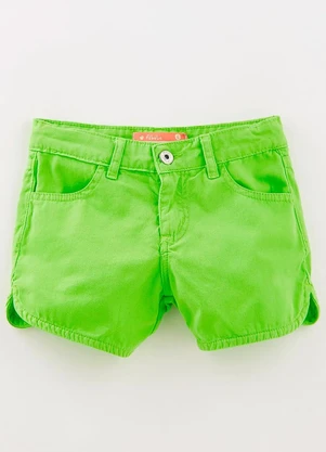 Fábula - Shorts de Sarja Color Verde - FÁBULA