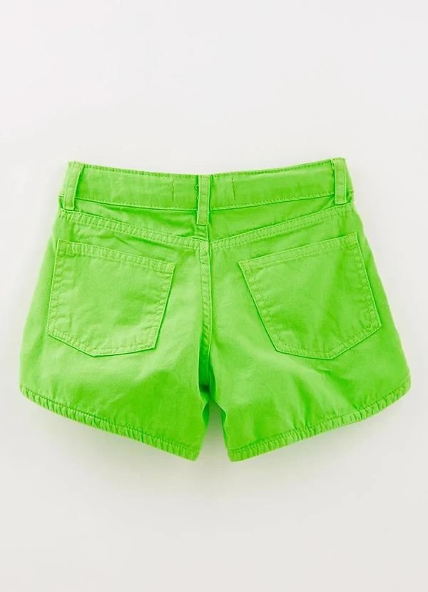 Fábula - Shorts de Sarja Color Verde 2