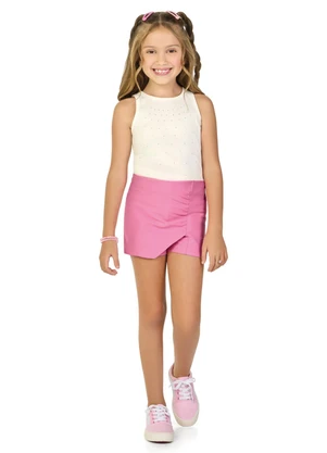 Marlan - Shorts em Molecotton Jeans Rosa - MARLAN