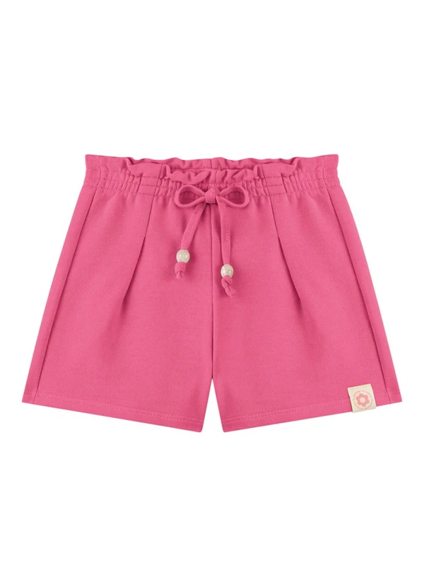 Marlan - Shorts em Moletinho Rosa 1