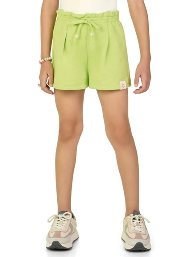 Marlan - Shorts em Moletinho Verde