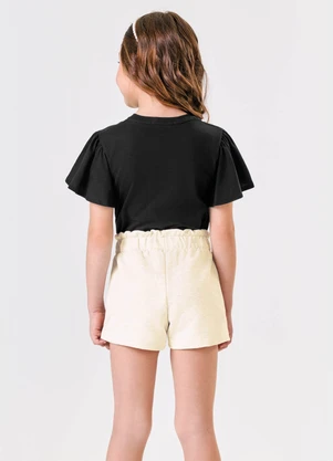 Rovitex - Shorts Feminino Infantil Cós e Bolso Bege - ROVITEX