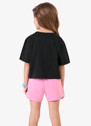Rovitex - Shorts Feminino Infantil Cós Rosa - ROVITEX