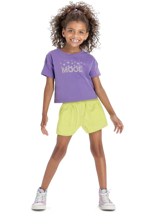 Elian - Shorts Menina Infantil Verde 2