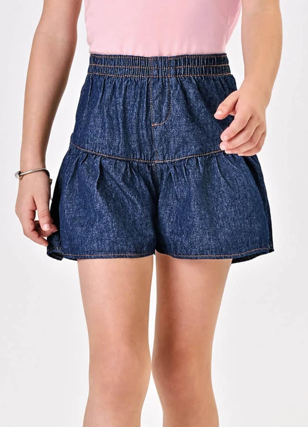Trick Nick - Shorts Feminino Jeans Azul