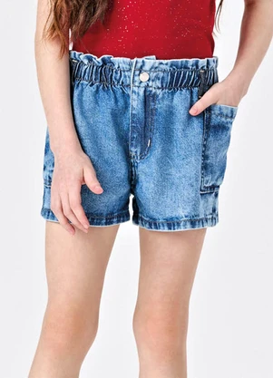 Trick Nick - Shorts Feminino Jeans Azul - TRICK NICK
