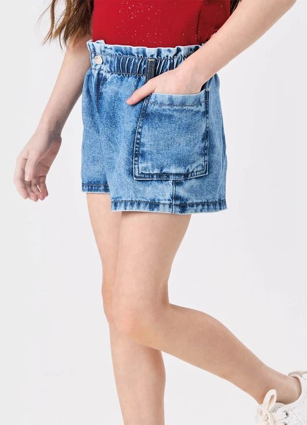 Trick Nick - Shorts Feminino Jeans Azul 4