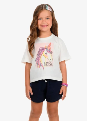 Rovi Kids - Shorts Feminino Moletom Azul - ROVI KIDS