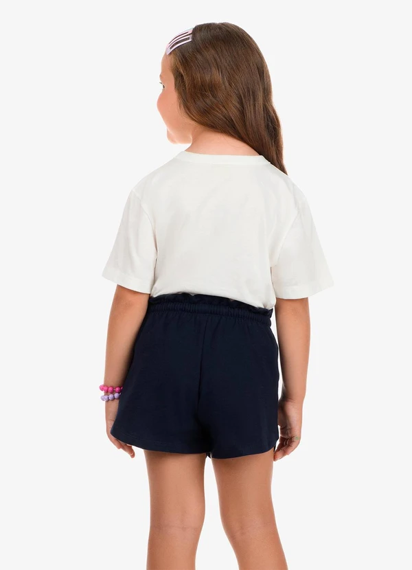 Rovi Kids - Shorts Feminino Moletom Azul 2