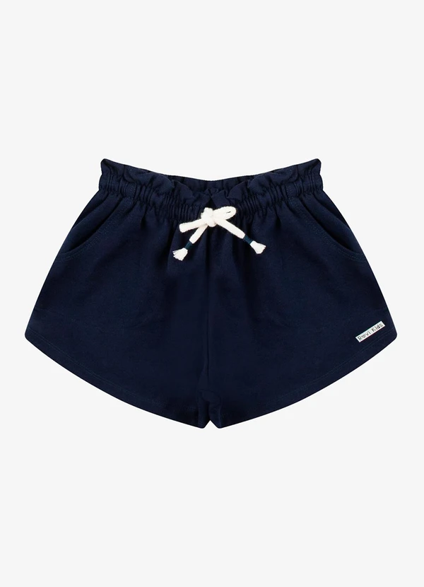 Rovi Kids - Shorts Feminino Moletom Azul 5