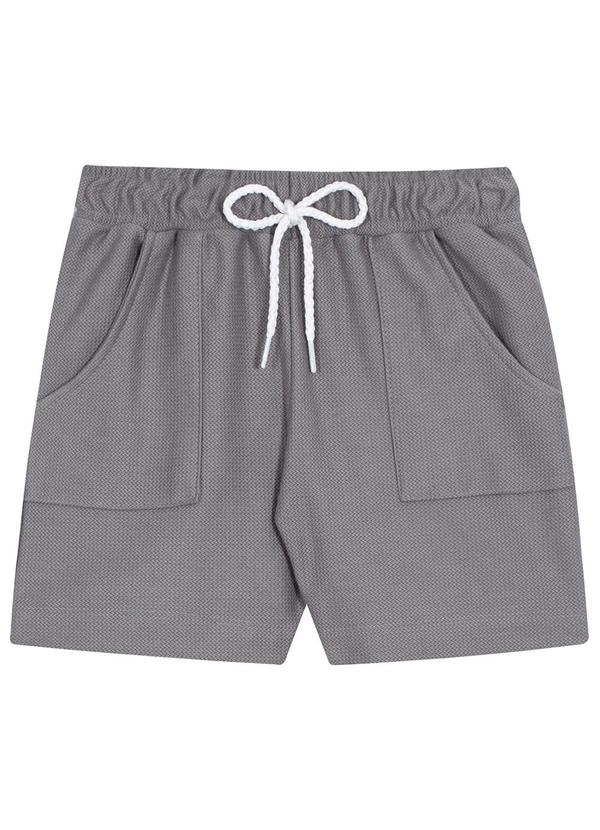 Randa Mundu - Shorts Feminino Moletom Corneto Cinza