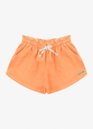 Rovi Kids - Shorts Feminino Moletom Laranja - ROVI KIDS