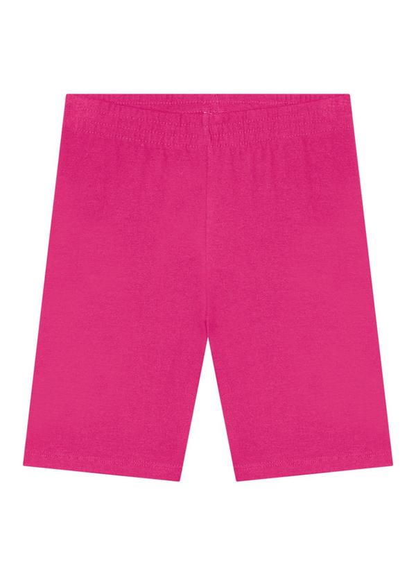 Marlan - Shorts Infantil em Cotton Penteado Rosa